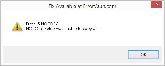 Fix NOCOPY (Error Code -5)