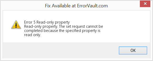 Fix Read-only property (Error Code 5)