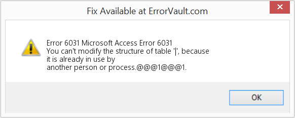 Download Error <?php echo $number; ?> (Microsoft Access Error 6031) Repair Tool Fix Microsoft Access Error 6031 (Error Code 6031)