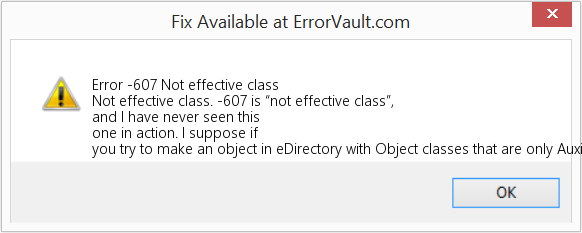 Fix Not effective class (Error Code -607)