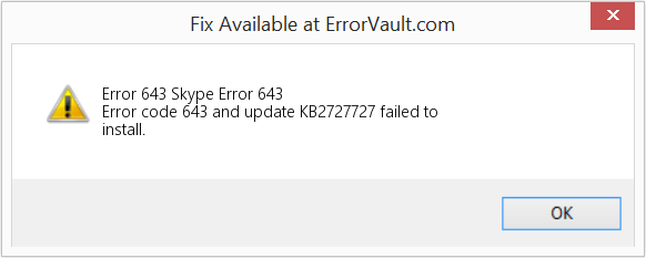 Download Error <?php echo $number; ?> (Skype Error 643) Repair Tool Fix Skype Error 643 (Error Code 643)