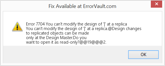Fix You can't modify the design of '|' at a replica (Error Code 7704)