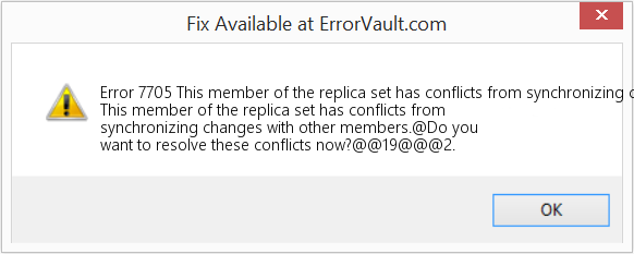 Fix This member of the replica set has conflicts from synchronizing changes with other members (Error Code 7705)