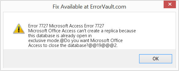 Fix Microsoft Access Error 7727 (Error Code 7727)
