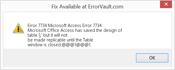Fix Microsoft Access Error 7734 (Error Code 7734)