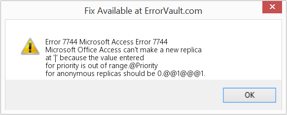 Fix Microsoft Access Error 7744 (Error Code 7744)