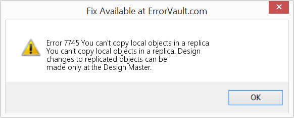 Fix You can't copy local objects in a replica (Error Code 7745)