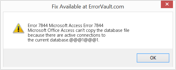 Fix Microsoft Access Error 7844 (Error Code 7844)