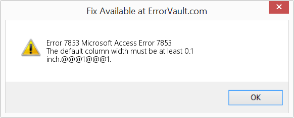 Download Error <?php echo $number; ?> (Microsoft Access Error 7853) Repair Tool Fix Microsoft Access Error 7853 (Error Code 7853)