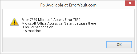 Fix Microsoft Access Error 7859 (Error Code 7859)