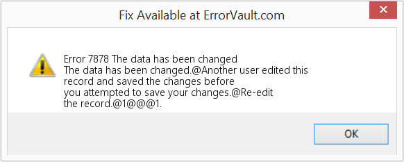 Fix The data has been changed (Error Code 7878)