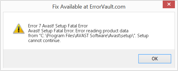 Fix Avast! Setup Fatal Error (Error Code 7)