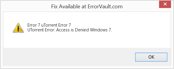 Fix uTorrent Error 7 (Error Code 7)