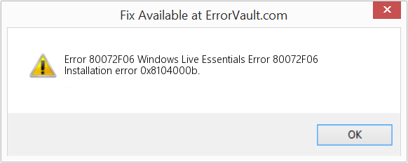 Download Error <?php echo $number; ?> (Windows Live Essentials Error 80072F06) Repair Tool Fix Windows Live Essentials Error 80072F06 (Error Code 80072F06)