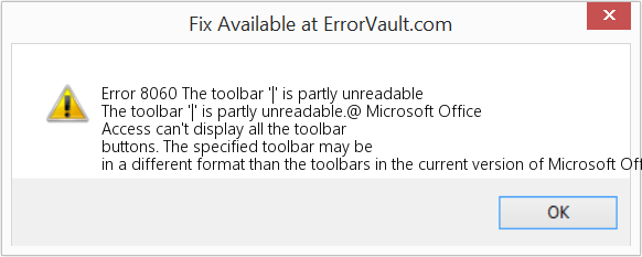 Download Error <?php echo $number; ?> (The toolbar '|' is partly unreadable) Repair Tool Fix The toolbar '|' is partly unreadable (Error Code 8060)