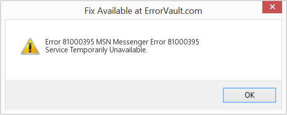 Download Error <?php echo $number; ?> (MSN Messenger Error 81000395) Repair Tool Fix MSN Messenger Error 81000395 (Error Code 81000395)