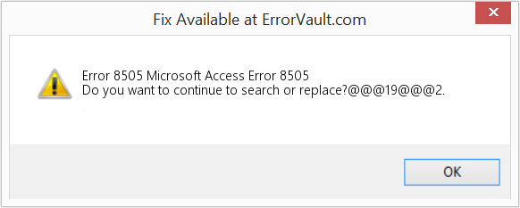 Fix Microsoft Access Error 8505 (Error Code 8505)