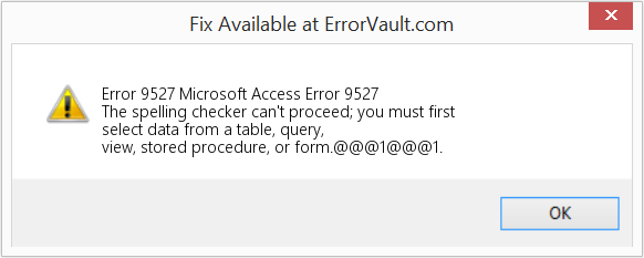 Fix Microsoft Access Error 9527 (Error Code 9527)