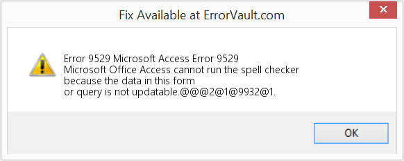 Fix Microsoft Access Error 9529 (Error Code 9529)