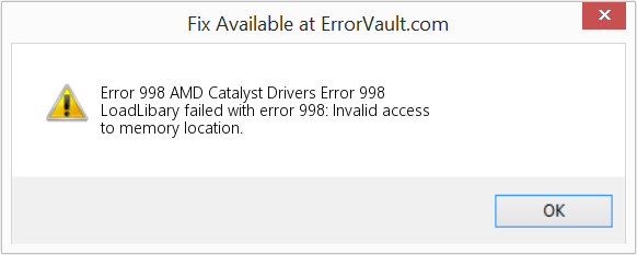 Fix AMD Catalyst Drivers Error 998 (Error Code 998)