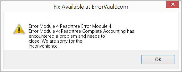 Fix Peachtree Error Module 4 (Error Code Module 4)