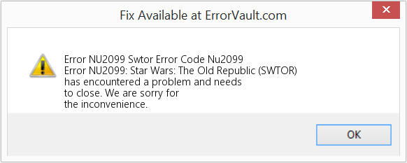 Fix Swtor Error Code Nu2099 (Error Code NU2099)