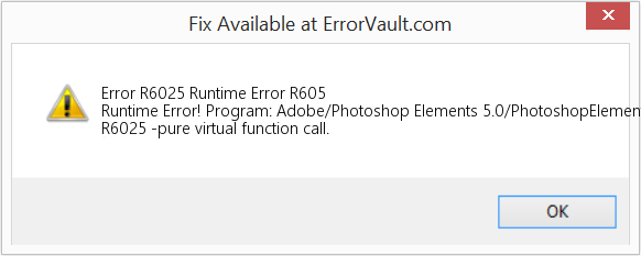 Fix Runtime Error R605 (Error Code R6025)