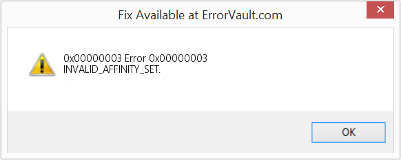Fix Error 0x00000003 (Error 0x00000003)