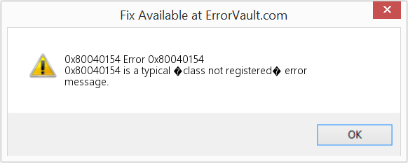 Fix Error 0x80040154 (Error 0x80040154)