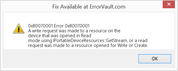 Fix Error 0x80070001 (Error 0x80070001)