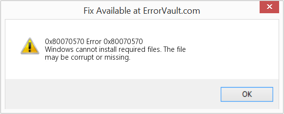 Fix Error 0x80070570 (Error 0x80070570)