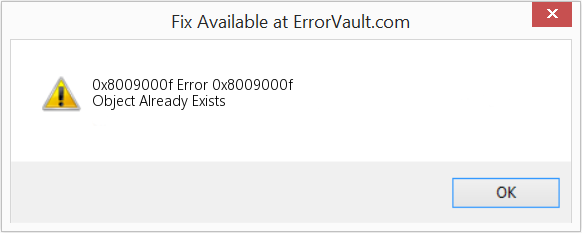 Fix Error 0x8009000f (Error 0x8009000f)