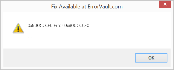 Fix Error 0x800CCCE0 (Error 0x800CCCE0)