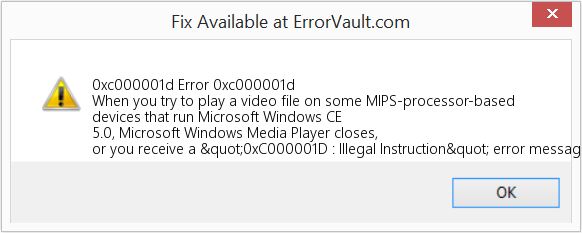 Fix Error 0xc000001d (Error 0xc000001d)