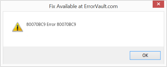 Fix Error 80070BC9 (Error 80070BC9)