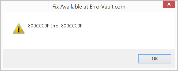 Fix Error 800CCC0F (Error 800CCC0F)