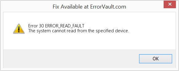 Fix ERROR_READ_FAULT (Error Error 30)