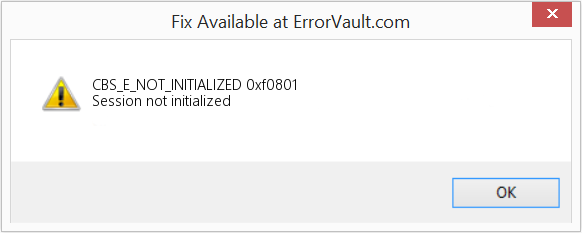 Fix 0xf0801 (Error CBS_E_NOT_INITIALIZED)