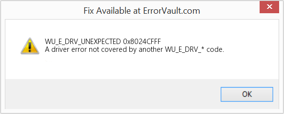 Fix 0x8024CFFF (Error WU_E_DRV_UNEXPECTED)