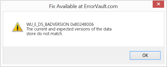 Fix 0x80248006 (Error WU_E_DS_BADVERSION)