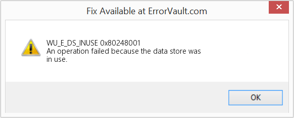 Fix 0x80248001 (Error WU_E_DS_INUSE)