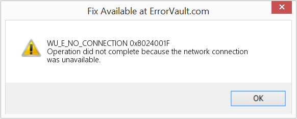 Fix 0x8024001F (Error WU_E_NO_CONNECTION)