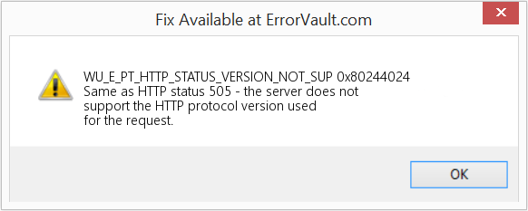 Fix 0x80244024 (Error WU_E_PT_HTTP_STATUS_VERSION_NOT_SUP)