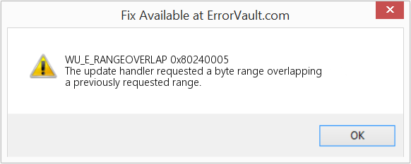 Fix 0x80240005 (Error WU_E_RANGEOVERLAP)