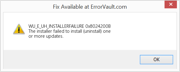 Fix 0x8024200B (Error WU_E_UH_INSTALLERFAILURE)
