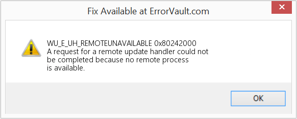 Fix 0x80242000 (Error WU_E_UH_REMOTEUNAVAILABLE)