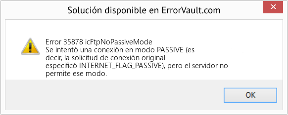 Fix icFtpNoPassiveMode (Error Error 35878)