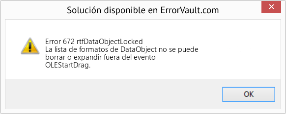 Fix rtfDataObjectLocked (Error Error 672)