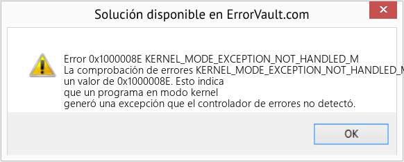 Fix KERNEL_MODE_EXCEPTION_NOT_HANDLED_M (Error Error 0x1000008E)