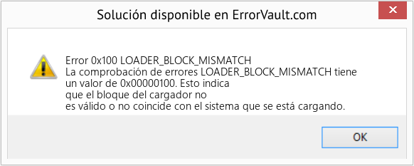 Fix LOADER_BLOCK_MISMATCH (Error Error 0x100)
